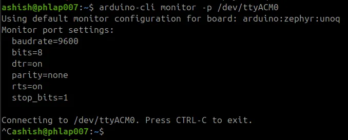 Serial monitor showing no output